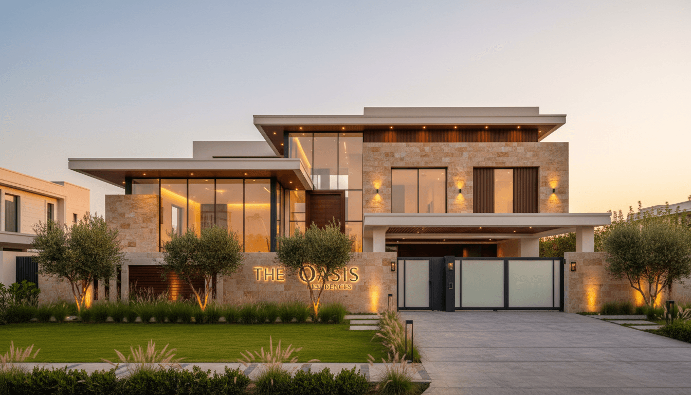Modern luxury villa in Bahria Town with contemporary architecture