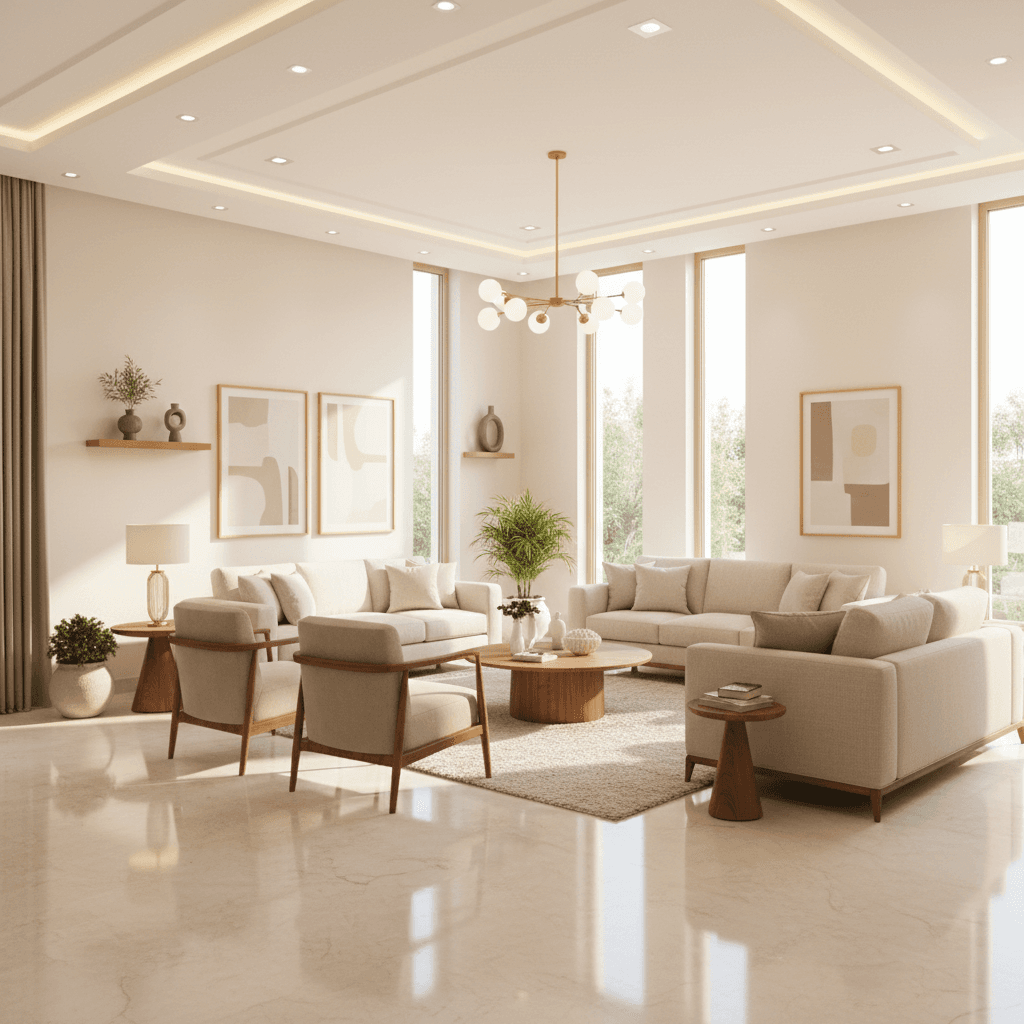 Spacious living room with natural lighting